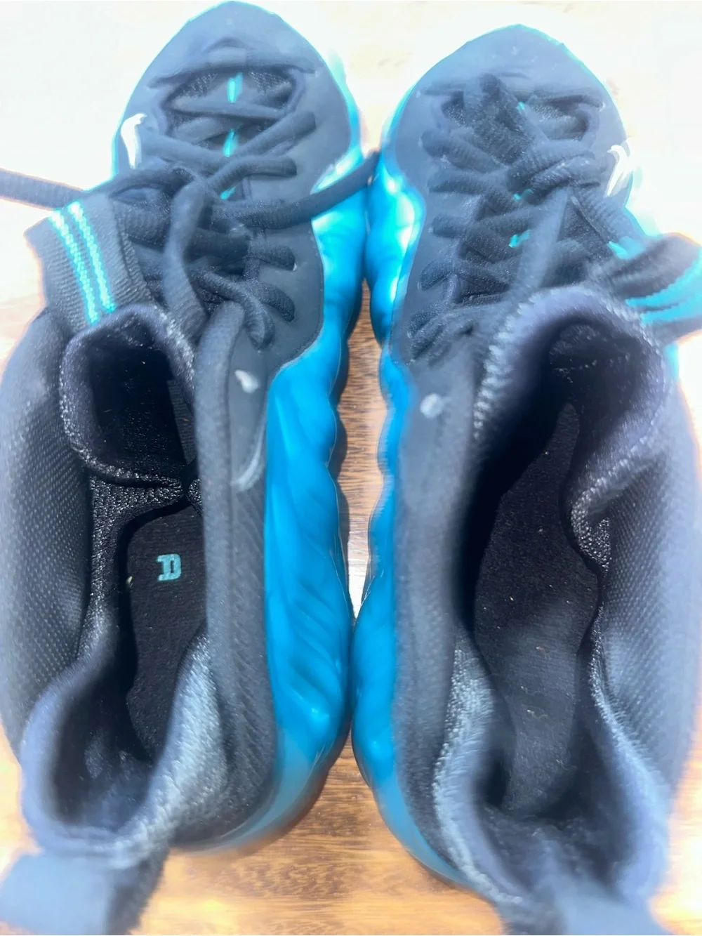 Nike Air Foamposite Pro Electric Blue Black 624041-410 US Men's Sz 10.5 2011 GUC